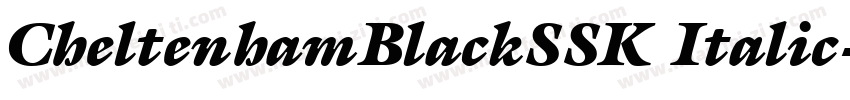 CheltenhamBlackSSK Italic字体转换